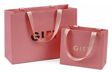 Custom Paper Bag With Ribbon Handle