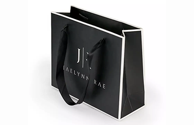 Custom Matt Black Paper Shopping Bag