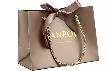 Custom Shopping Gift Bag With Ribbon Knote